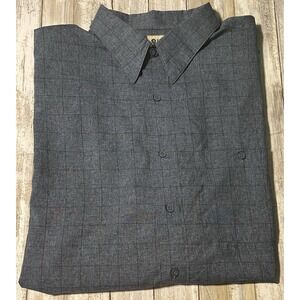 Haggar Clothing Men's Big And Tall Button Up Camp Shirt Short Sleeve 3XL‎ Tall